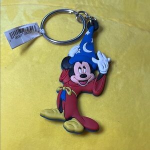 Disney Mickey Mouse Sorcerer Keychain - Blue, Red, Yellow
